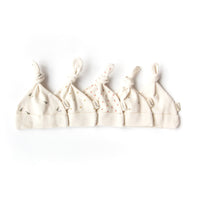 Oolie - NATURAL  | Organic Top Knot Baby Hat