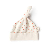 Oolie - LITTLE PEACH  | Organic Top Knot Baby Hat