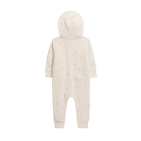 Greer Fleece Hooded Zipper Romper - Fawn