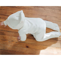 Organic Waffle Footie Jumpsuit - NATURAL