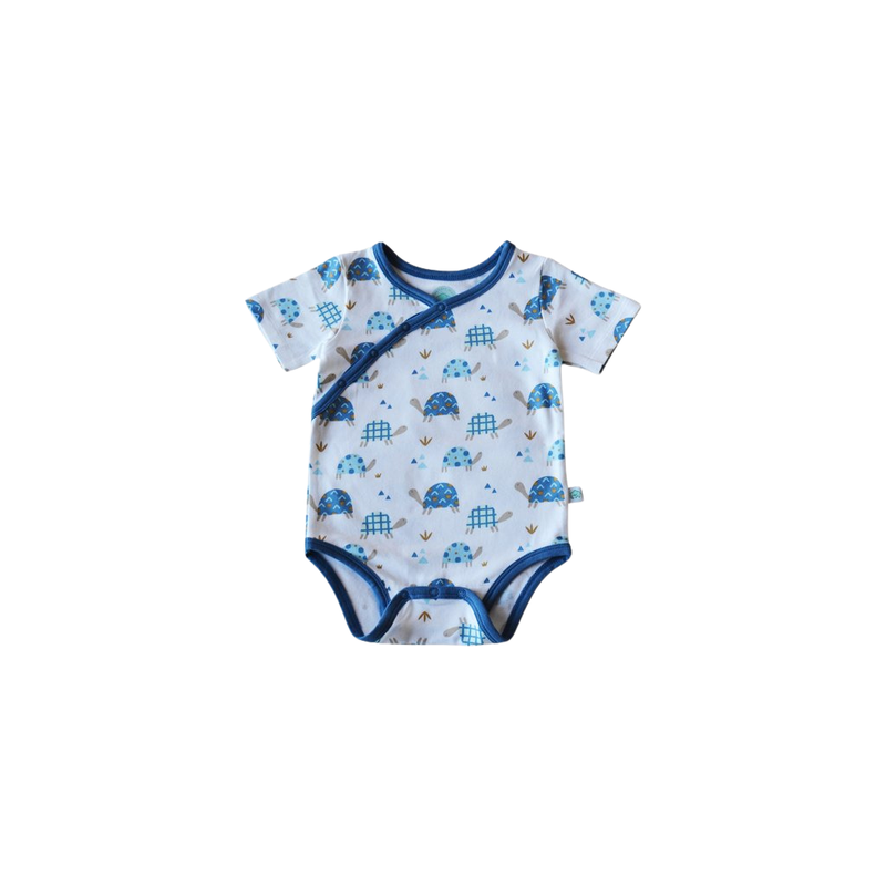 Shoulder Snap Onesie - Toby Tortoise