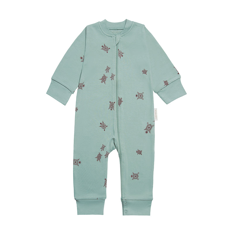 Hawksbill Organic Romper - Turtle Print