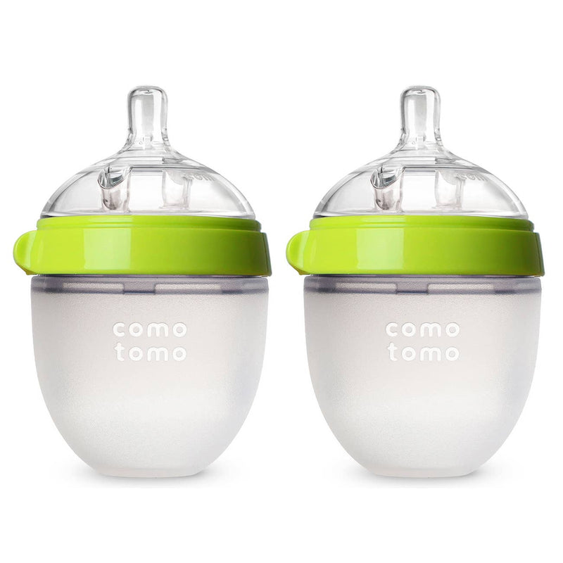 Comotomo - Baby Bottle, Double Pack - 5 oz - Green