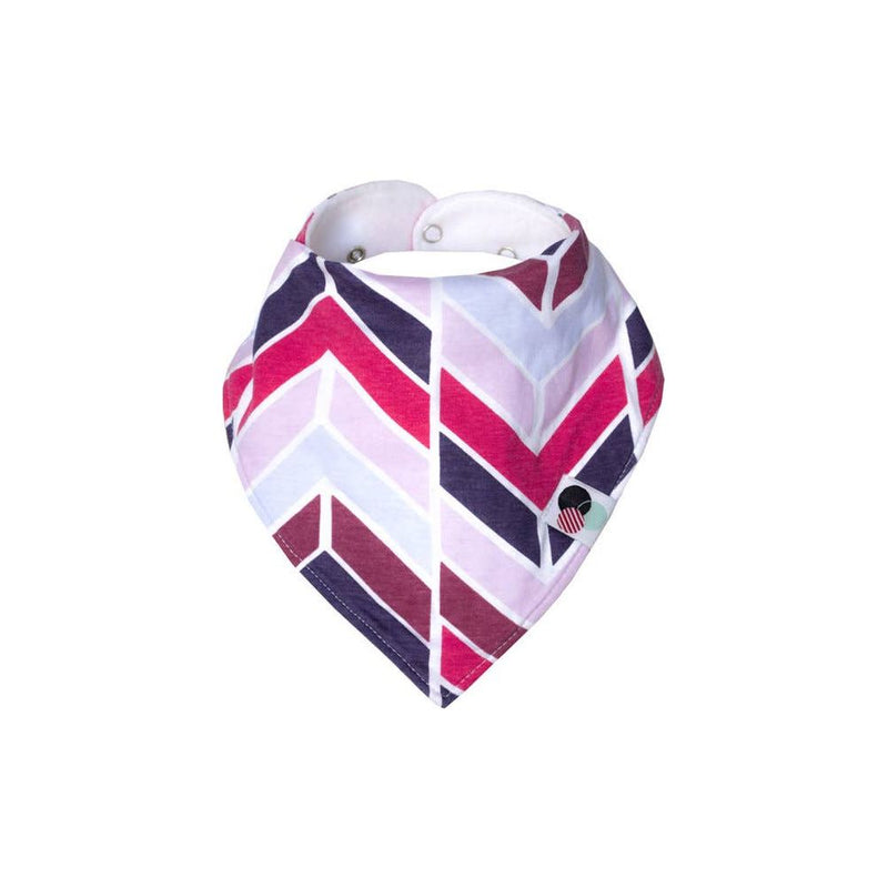 Premium Bandana Bib | MAGENTA HERRINGBONE