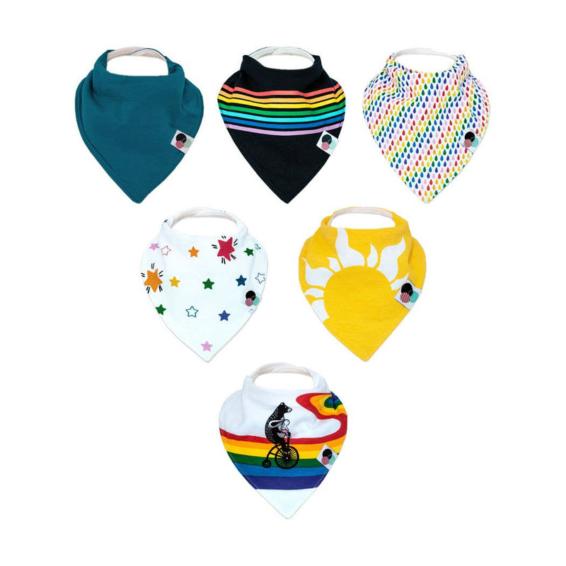 Premium Bandana Bibs (6-pack) | RAINBOW