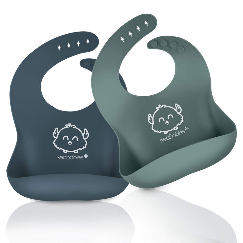 KeaBabies - Silicone Bib (set of 2) - Combat