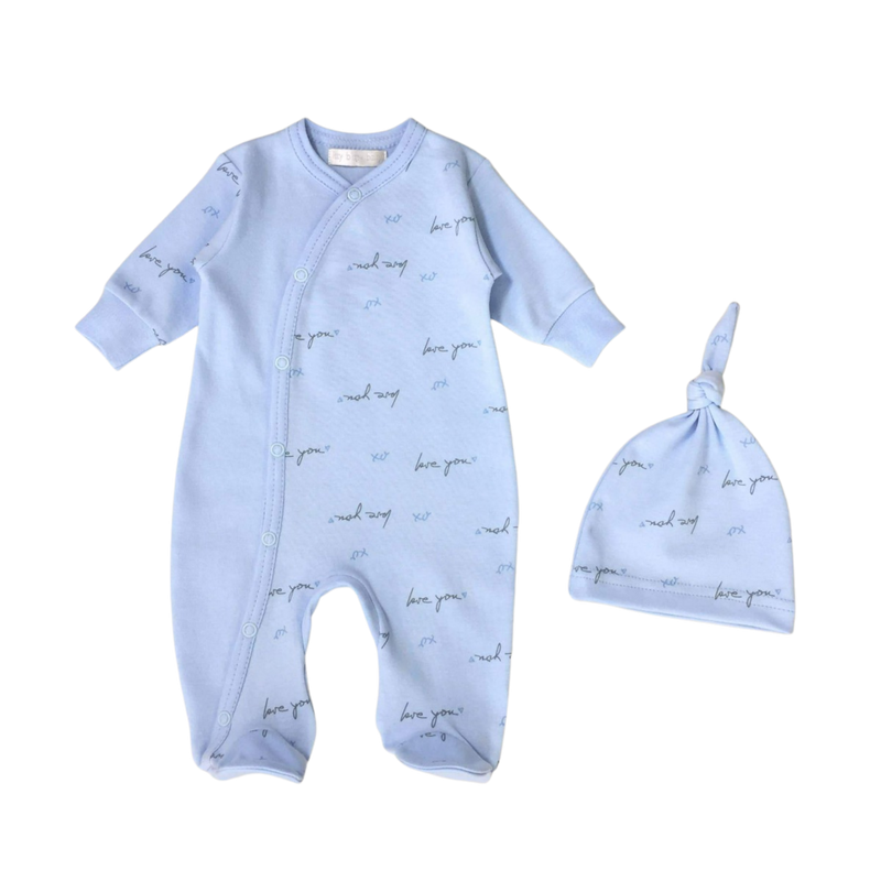 "Love You" Layette Set | BLUE