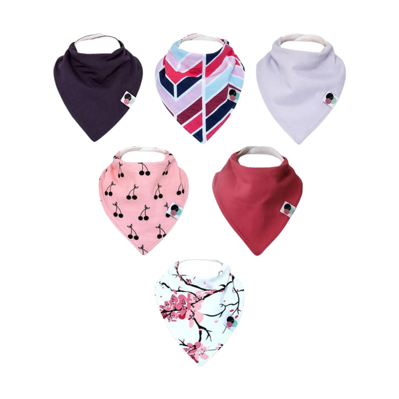 Premium Bandana Bibs (6-pack) | CHERRY