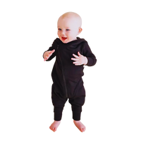 JET BLACK | Asymmetrical Zip Romper