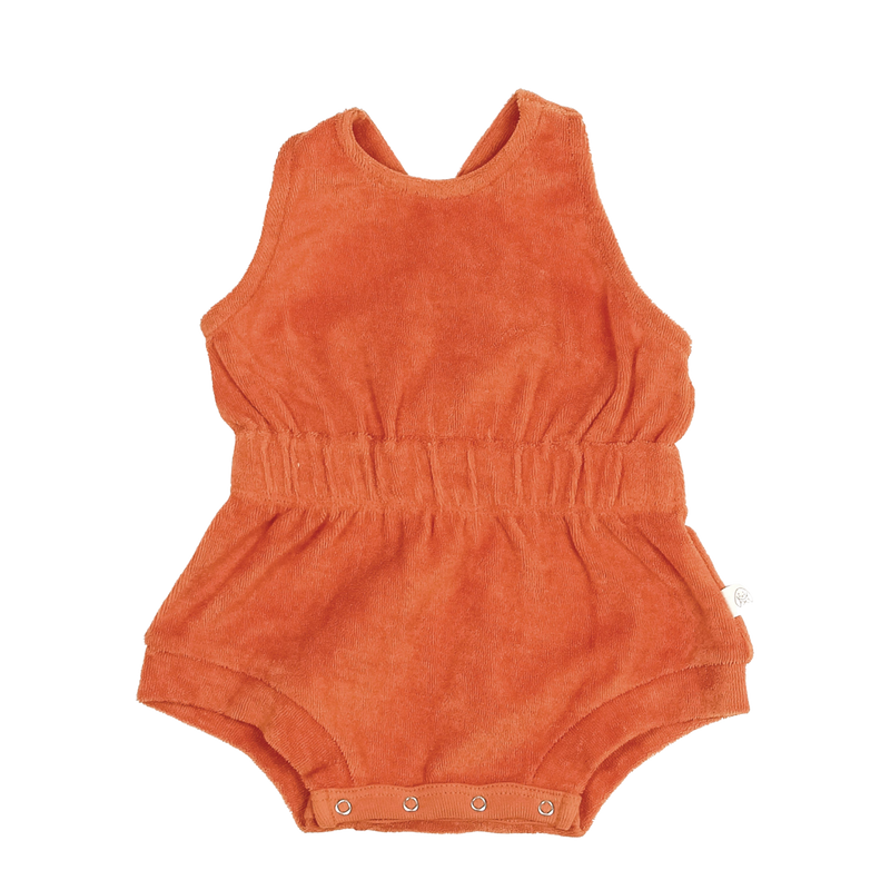 Shortie Terry Romper | ORANGE