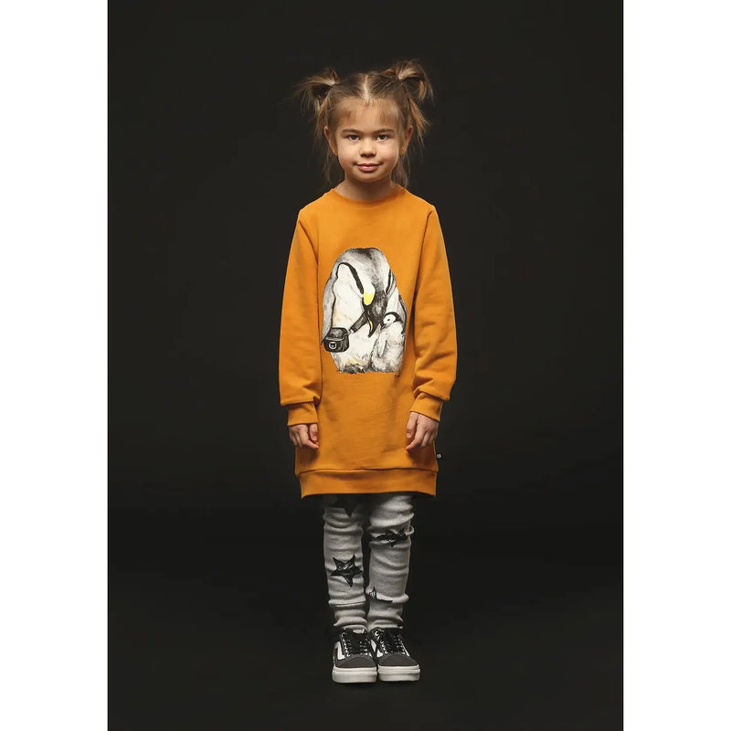 The QT - CUDDLED PENGUINS | Organic LS Sweater Dress