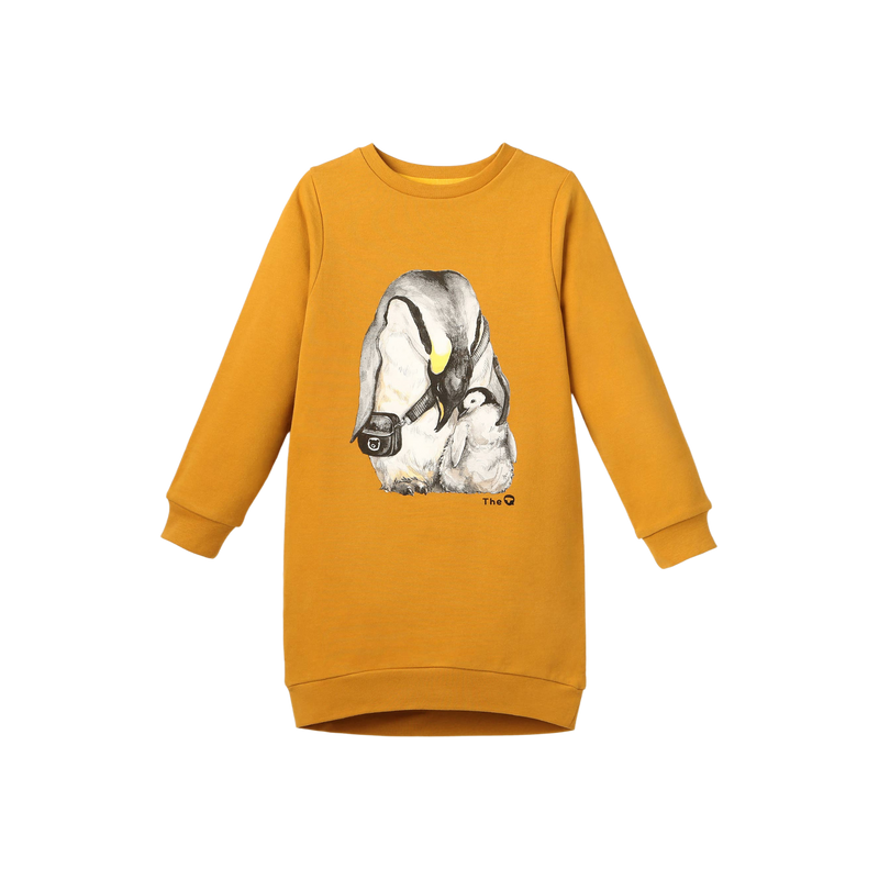 The QT - CUDDLED PENGUINS | Organic LS Sweater Dress