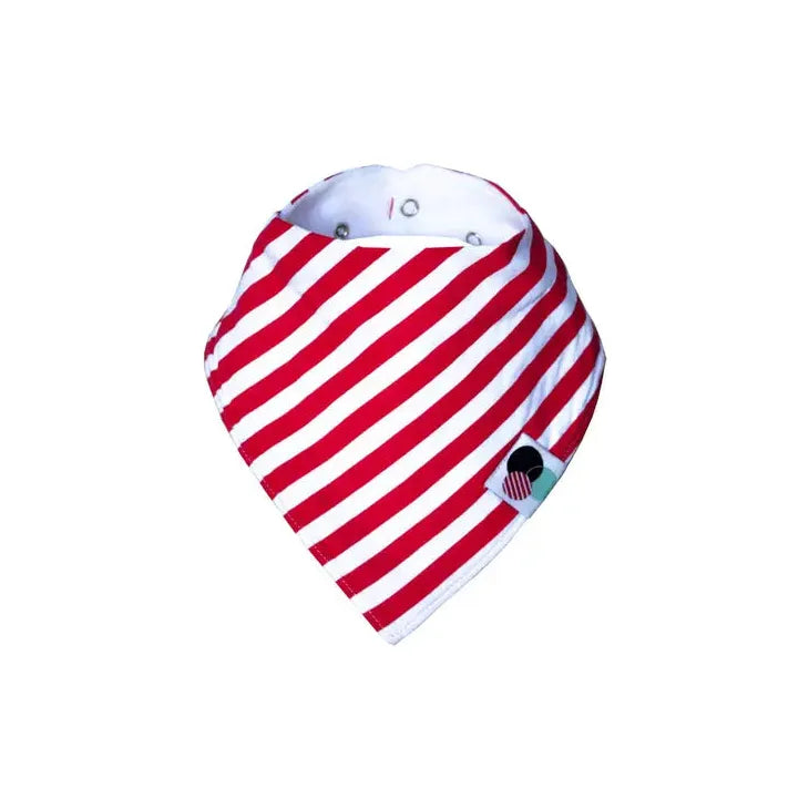 Premium Baby Bandana Bib | RED STRIPES