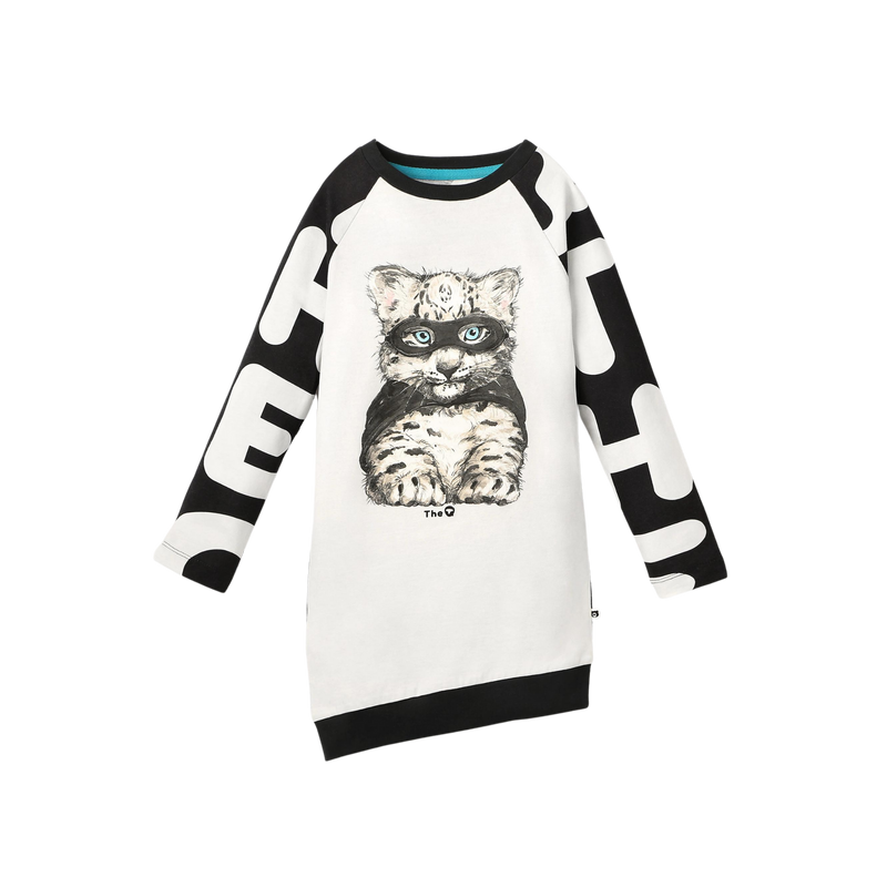 The QT - SUPER LEOPARD | Organic LS Asymmetric Tunic