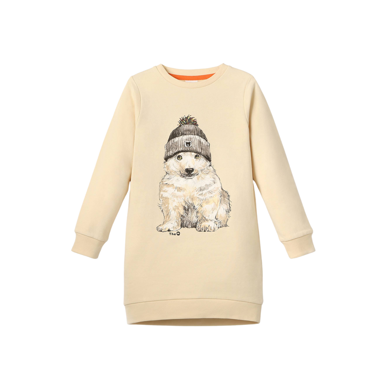 The QT - BEANIE BEAR | Organic LS Sweater Dress