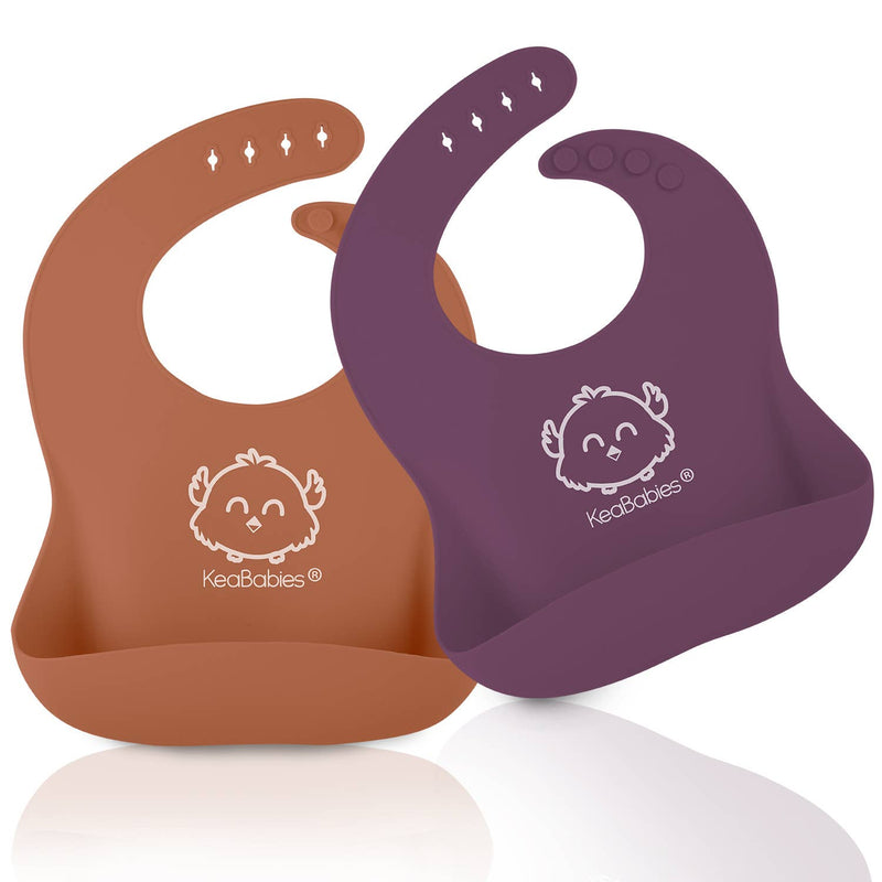 KeaBabies - Silicone Bib (set of 2) - Horizon